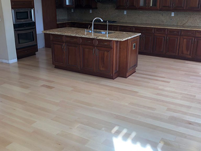 Floor Refinishing<br>Refinished Existing Maple Plank