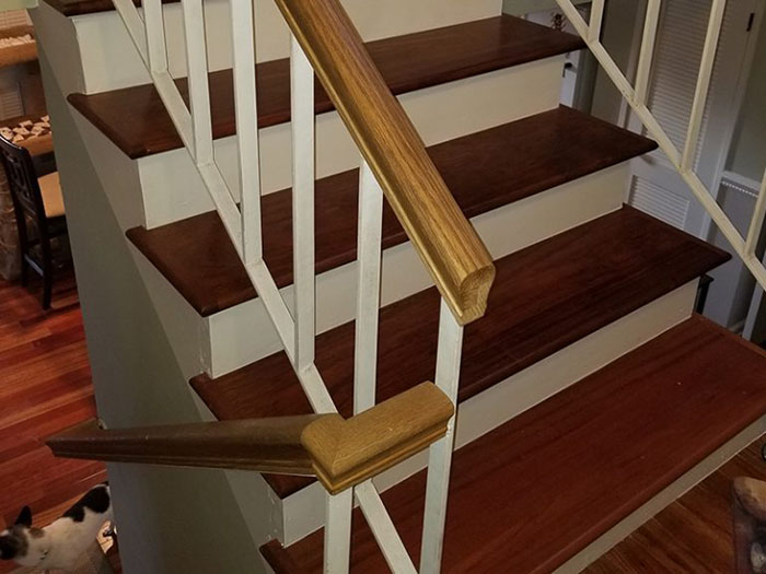 Brazilian Cherry Staircase<br>Installation